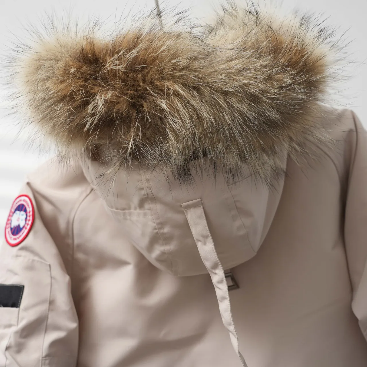 P720 CANADA GOOSE丨Canada Goose 02 hooded fur collar down jacket Color: Off-white Size: XS-XL